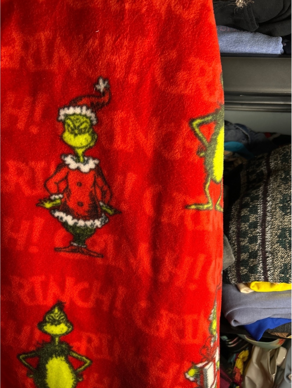 Grinch fabric- under 4 yards